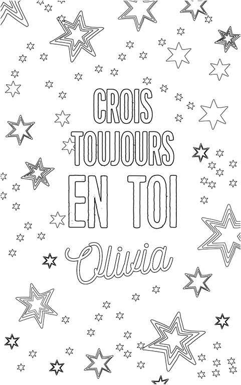 Coloriage Positif Avec Votre Prenom