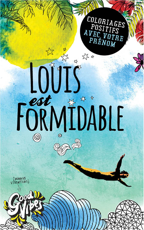 Couverture du livre 'Louis est formidable' livre de coloriage personalisé prénom Louis